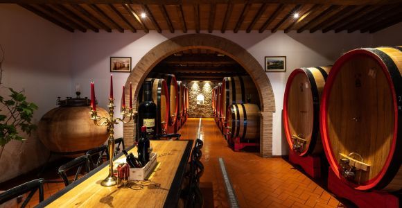 Montalcino : Visite d'une cave privée, dégustation de vins et apéritifs