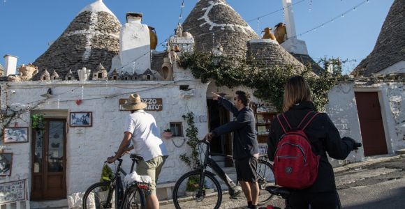 Alberobello e-bike tour. Visit a donkey farm and a mill