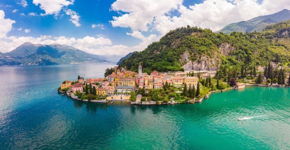 Ab Mailand: Como, Lugano und Bellagio Exklusive Bootsfahrt